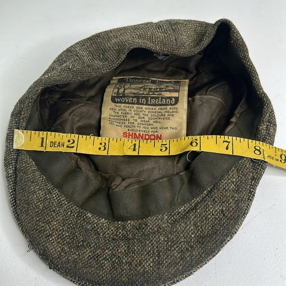 Antique Donegal Tweed Hat 100% Wool Richard Ireland Newsboy Touring Cap. - Picture 12 of 13